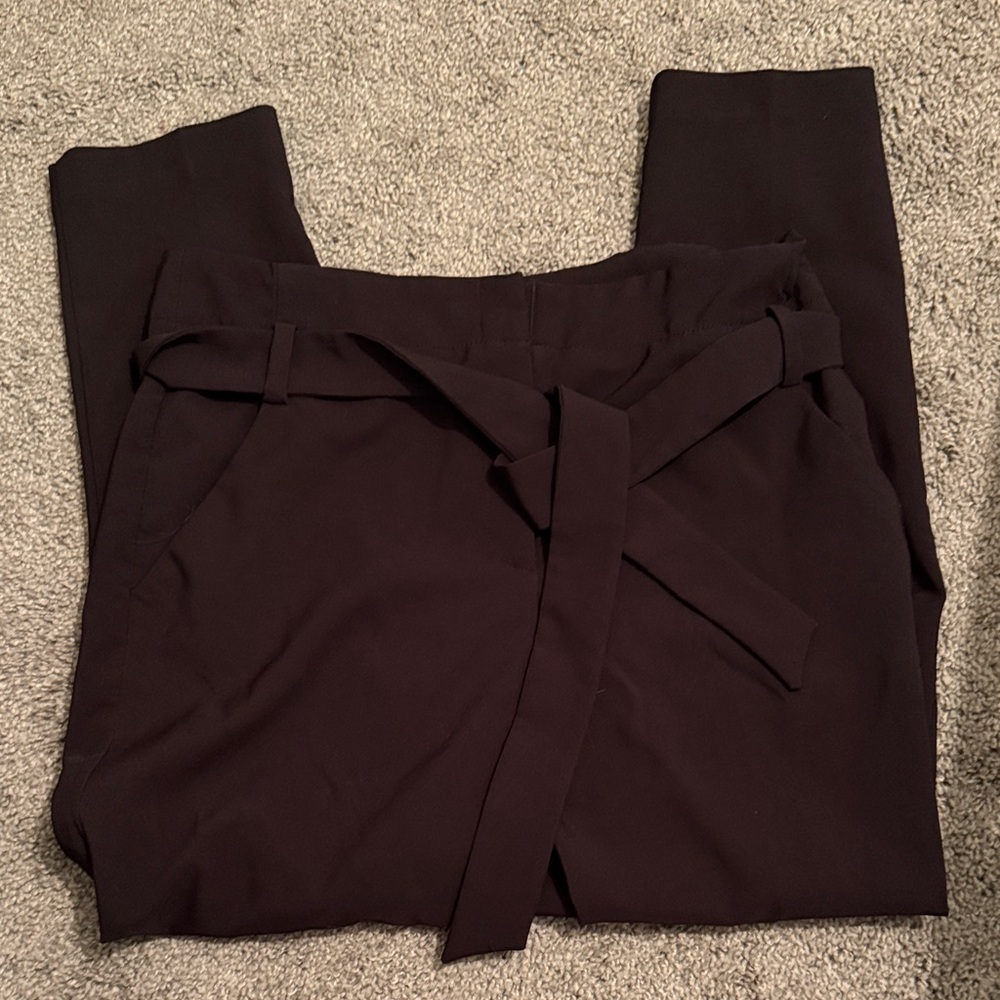 Chic Black Women's Trousers with Belt